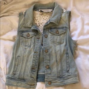 Pilcro and the letterpress blue denim vest